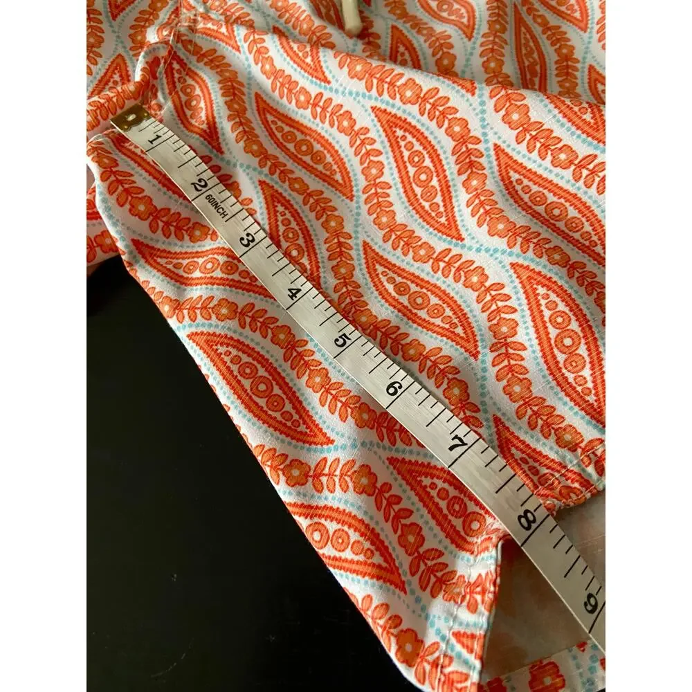 JOHNNIE-O Retro Orange/White Floral Swim Shorts Mens sz S